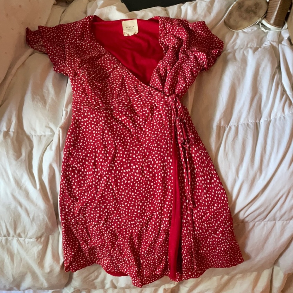 Red Harper polkadot dress